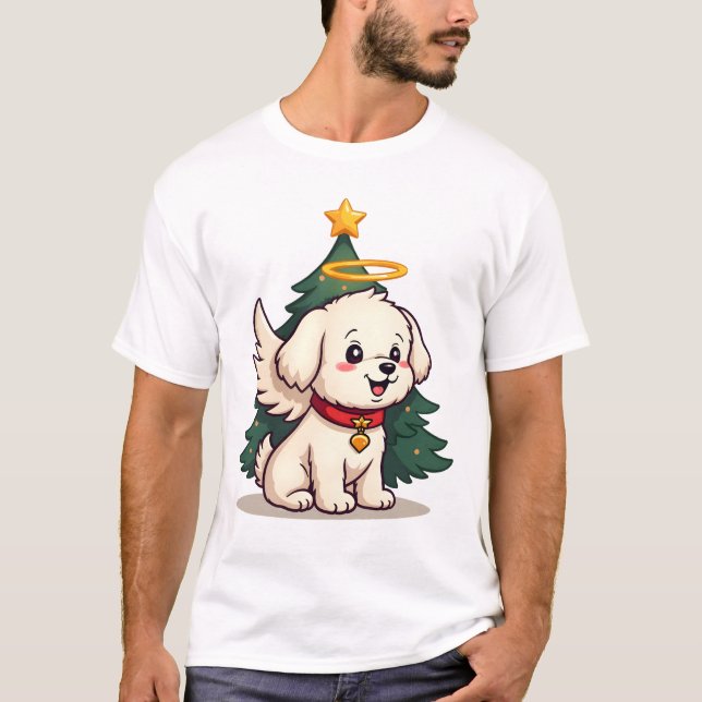 Maltese Angel Dog T-Shirt (Front)