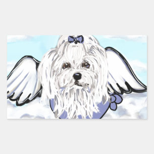 Maltese Angel Rectangular Sticker