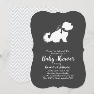 Maltese Baby Shower Gender Neutral Invitation