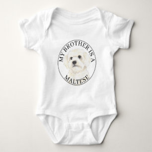 Maltese Big Brother Baby Bodysuit