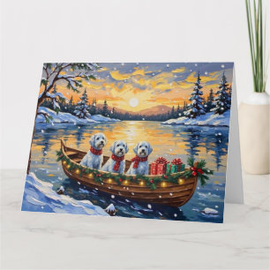 Maltese Christmas Boat Holiday Card
