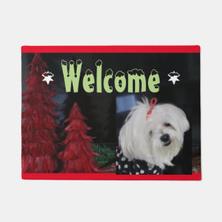 Maltese Christmas Doormat
