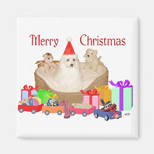 Maltese Christmas Magnet