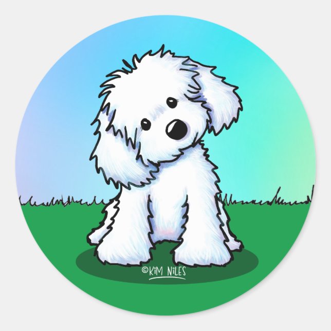 Maltese Classic Round Sticker (Front)