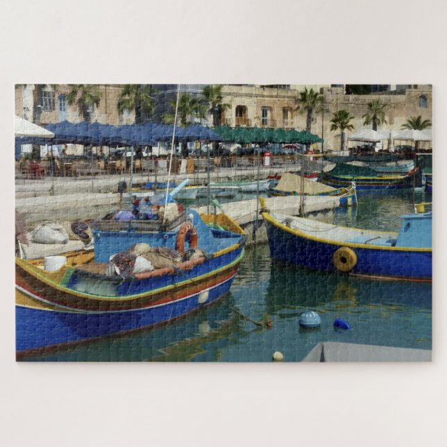 Maltese colourful boats jigsaw puzzle (Horizontal)