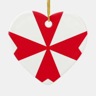 maltese cross ceramic tree decoration