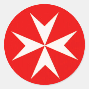 Maltese Cross Classic Round Sticker