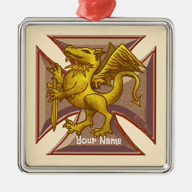 Maltese Cross Dragon ornament (Front)