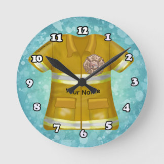 Maltese Cross  Firefighter  Round Clock