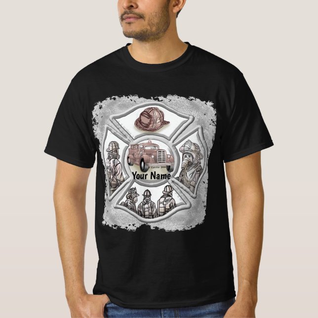 Maltese cross firefighter  T-Shirt (Front)