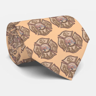 Maltese Cross Firefighter Tie