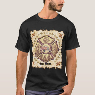 Maltese Cross  firefighters t-shirt