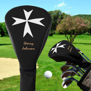 Maltese Cross & Malta flag Golf Covers Cross clubs