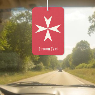 Maltese Cross Symbol Car Air Freshener