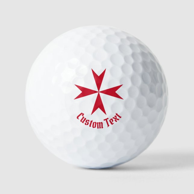 Maltese Cross Symbol Golf Balls (Front)