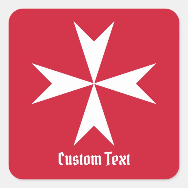 Maltese Cross Symbol Square Sticker (Front)