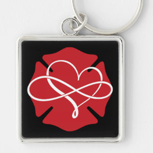MALTESE CROSS with HEART and INFINITY Key Ring