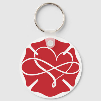 MALTESE CROSS with HEART and INFINITY SYMBOL [MH8] Key Ring