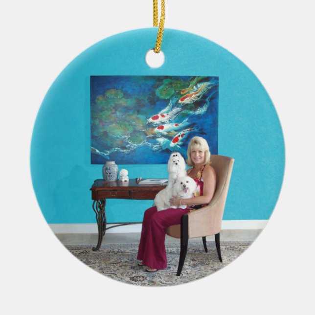 Maltese CUSTOM Ornament (Front)