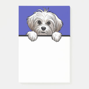Maltese Cute Peeking Dog Lover Gifts Stationery Post-it Notes