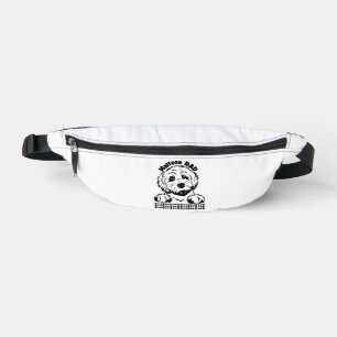 Maltese Dad Black and White Design  Maltese Dog Bum Bags