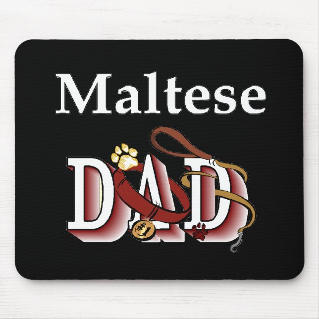 Maltese Dad Gifts Mouse Pad (Front)