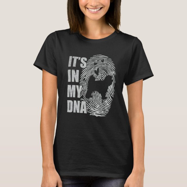 Maltese DNA Dog Mom Dad Dog T-Shirt (Front)