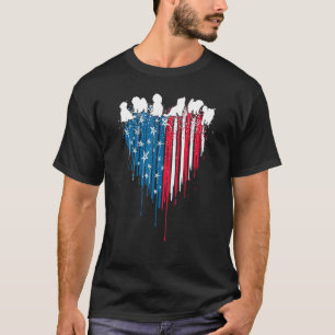 Maltese Dog American Flag 4th Of July Patriotic Do T-Shirt