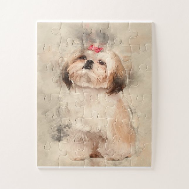   maltese dog  animal lovers men women   jigsaw puzzle (Vertical)