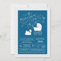Maltese Dog Baby Shower Blue Boy