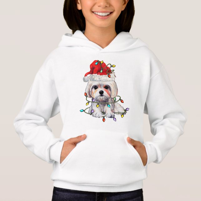 Maltese Dog Christmas, Xmas Maltese Dog (Front)