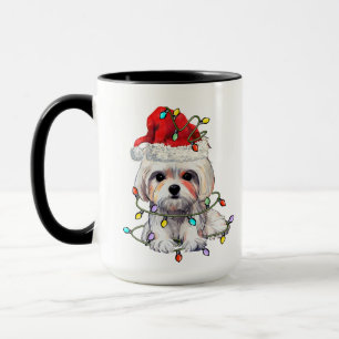 Maltese Dog Christmas, Xmas Maltese Dog Mug
