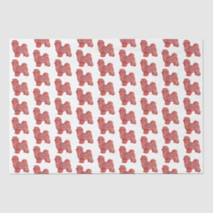 Maltese Dog Cute Christmas Silhouette White Tissue Paper