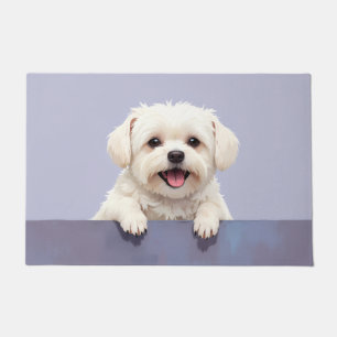 Maltese Dog Doormat Art