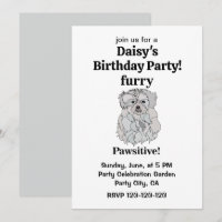 Maltese Dog Furry Pawsitive Funny Birthday