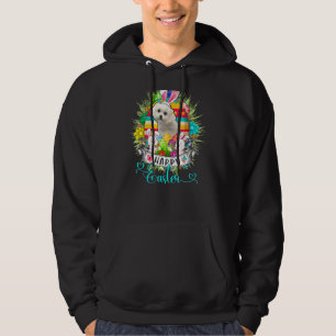 Maltese Dog In Easter Eggs Basket Bunnies Happy Ea Hoodie