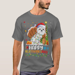 Maltese Dog Lover Funny Happy Maltese Dog HelloTha T-Shirt