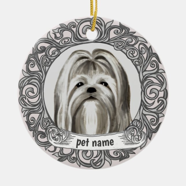 Maltese Dog Loving Memory ornament (Front)