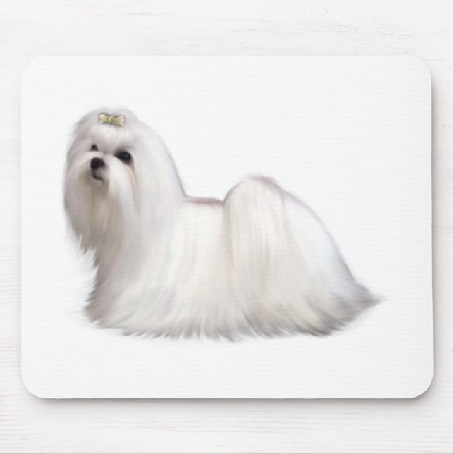 Maltese Dog Mouse Pad (Front)