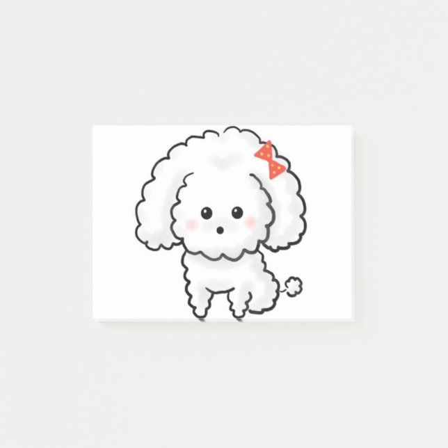 Maltese dog post-it notes (Front)