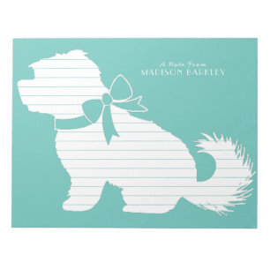 Maltese Dog Puppy Short Hair Teddy Bear Notepad