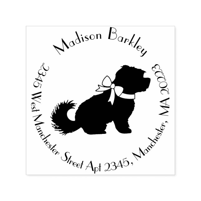 Maltese Dog Puppy Short Hair Teddy Bear Self-inking Stamp (Design)