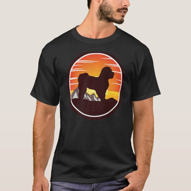 Maltese Dog Retro T-Shirt (Front)