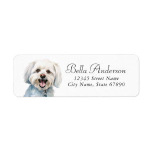 Maltese Dog Return Address Labels
