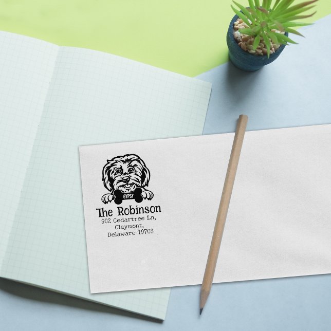 Maltese Dog, Return Address,  Rubber Stamp (Creator Uploaded)