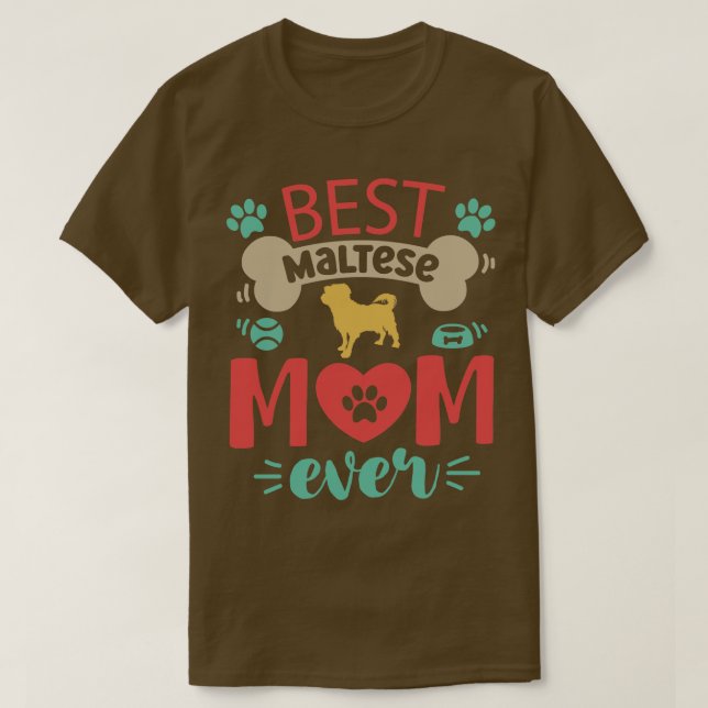 Maltese Dog T-Shirt (Design Front)