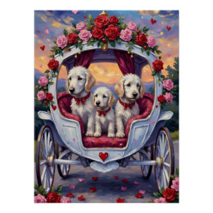 Maltese Dog Valentine's Day  Poster