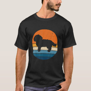 Maltese Dog, Vintage Retro Sunset, Dog Lovers T-Shirt