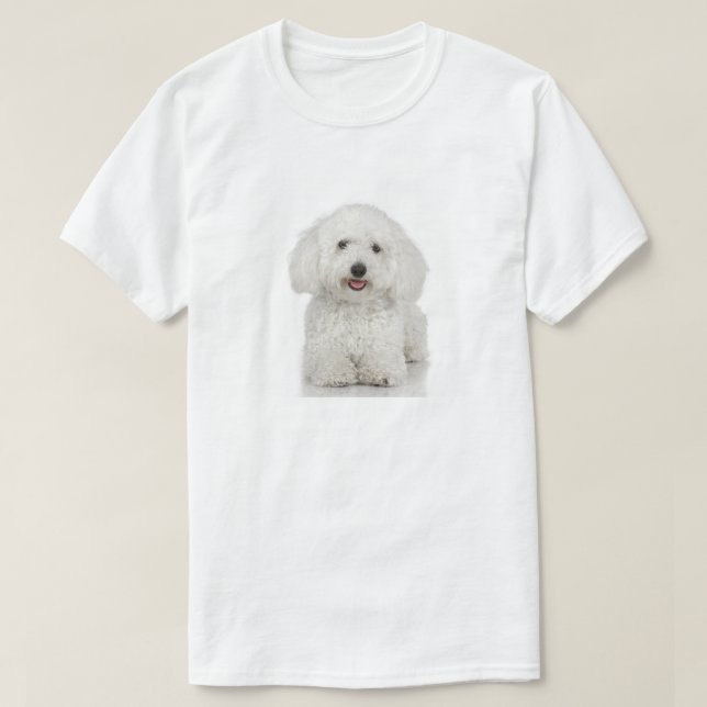 Maltese Dog White T-Shirt (Design Front)