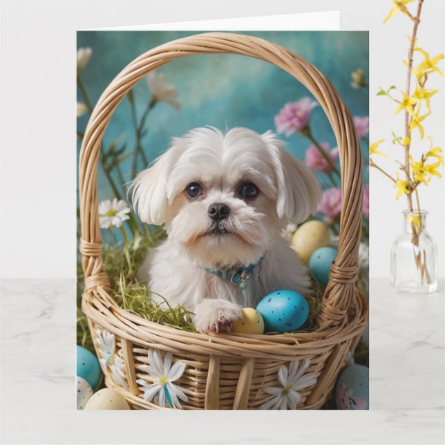 Maltese Easter Eggs Card (Yellow Flower)